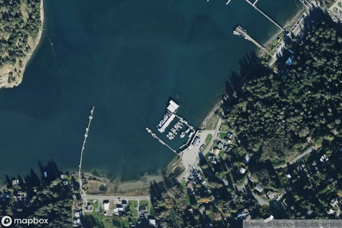 Satellite view of Deception Pass Marina