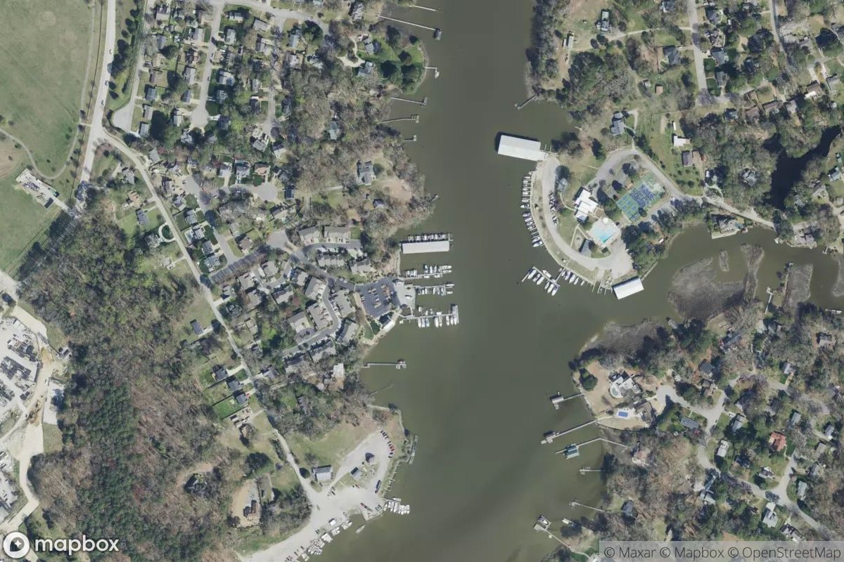 Satellite view of Deep Creek Landing Marina