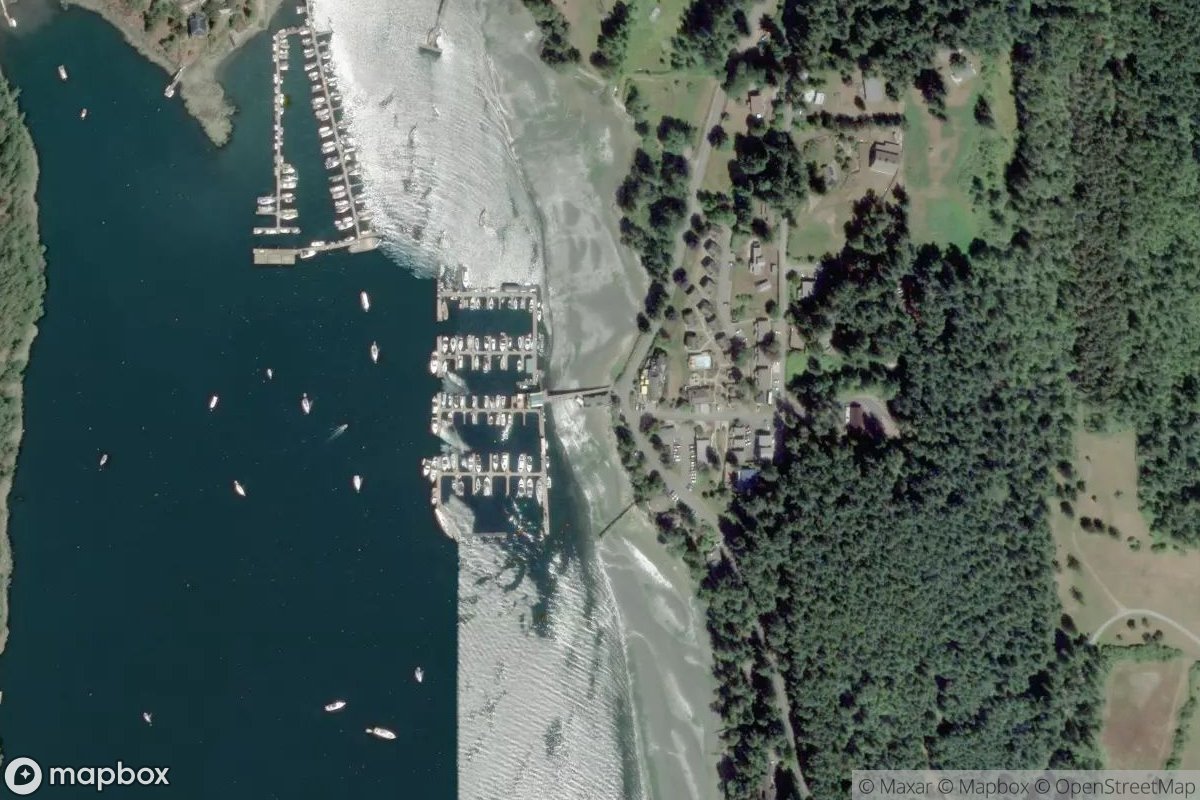 Satellite view of Deer Harbor Marina