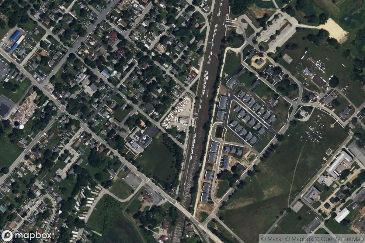 Satellite view of Delaware City Marina