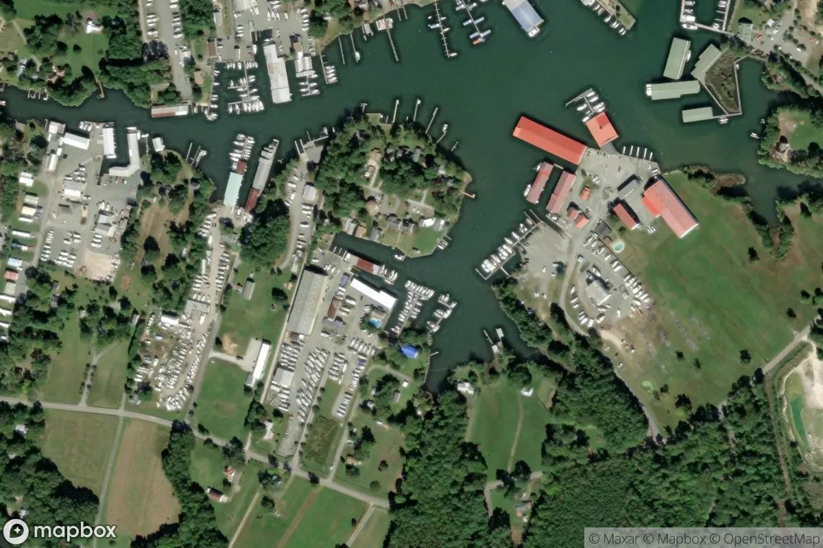 Satellite view of Deltaville Yachting Center