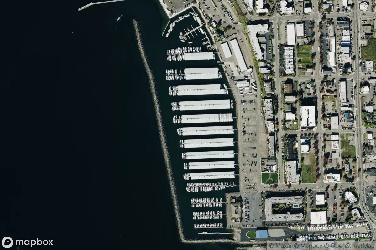 Satellite view of Des Moines Marina
