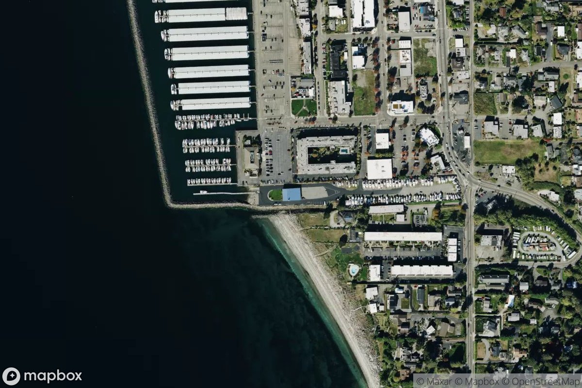 Satellite view of Des Moines Yacht Club