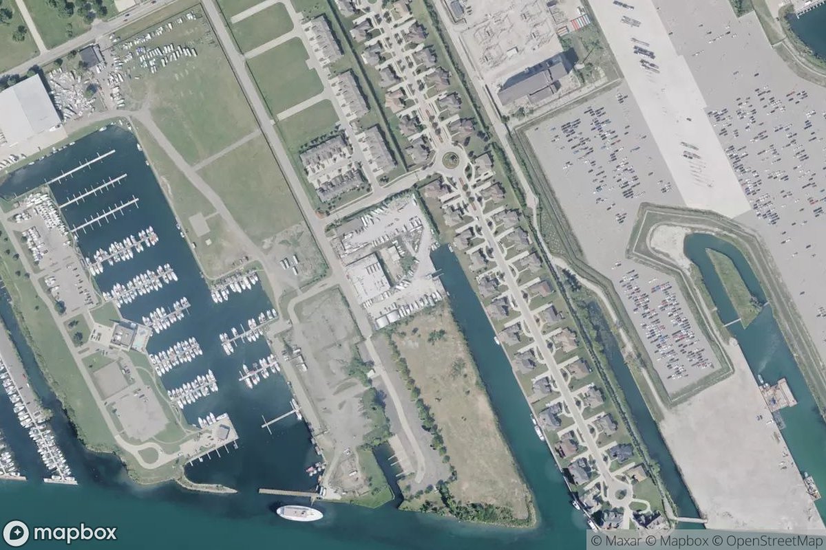 Satellite view of Detroit Boat Works (Goat Yard)