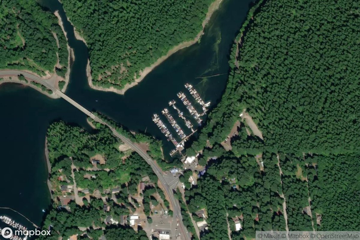 Satellite view of Detroit Lake Marina