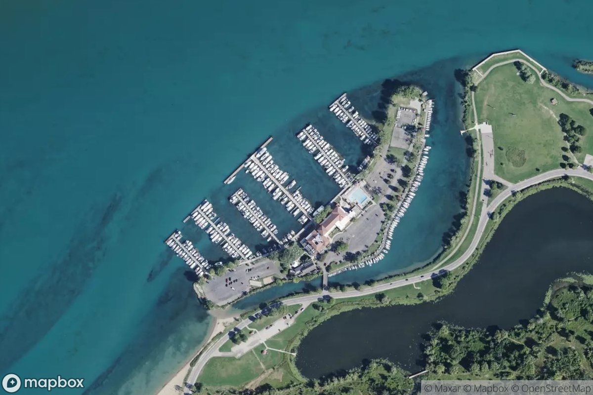 Satellite view of Detroit Yacht Club