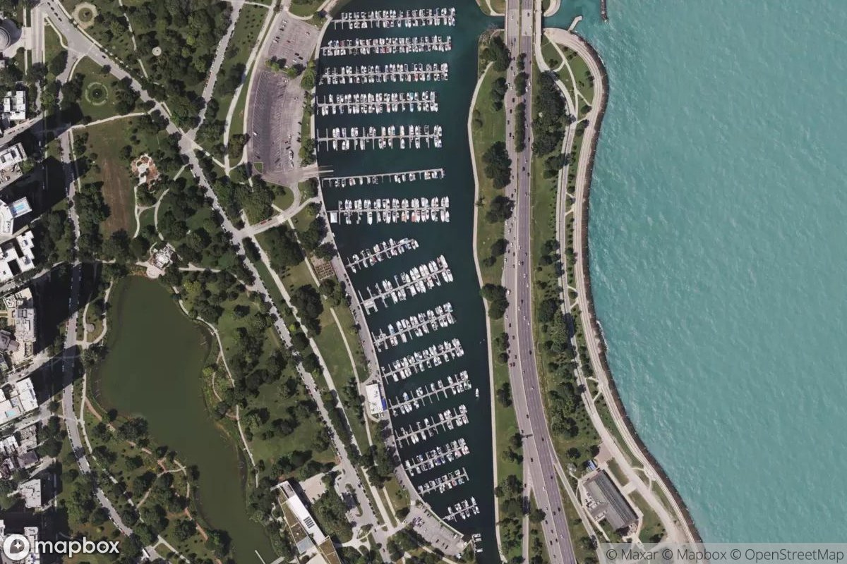 Satellite view of Diversey Harbor