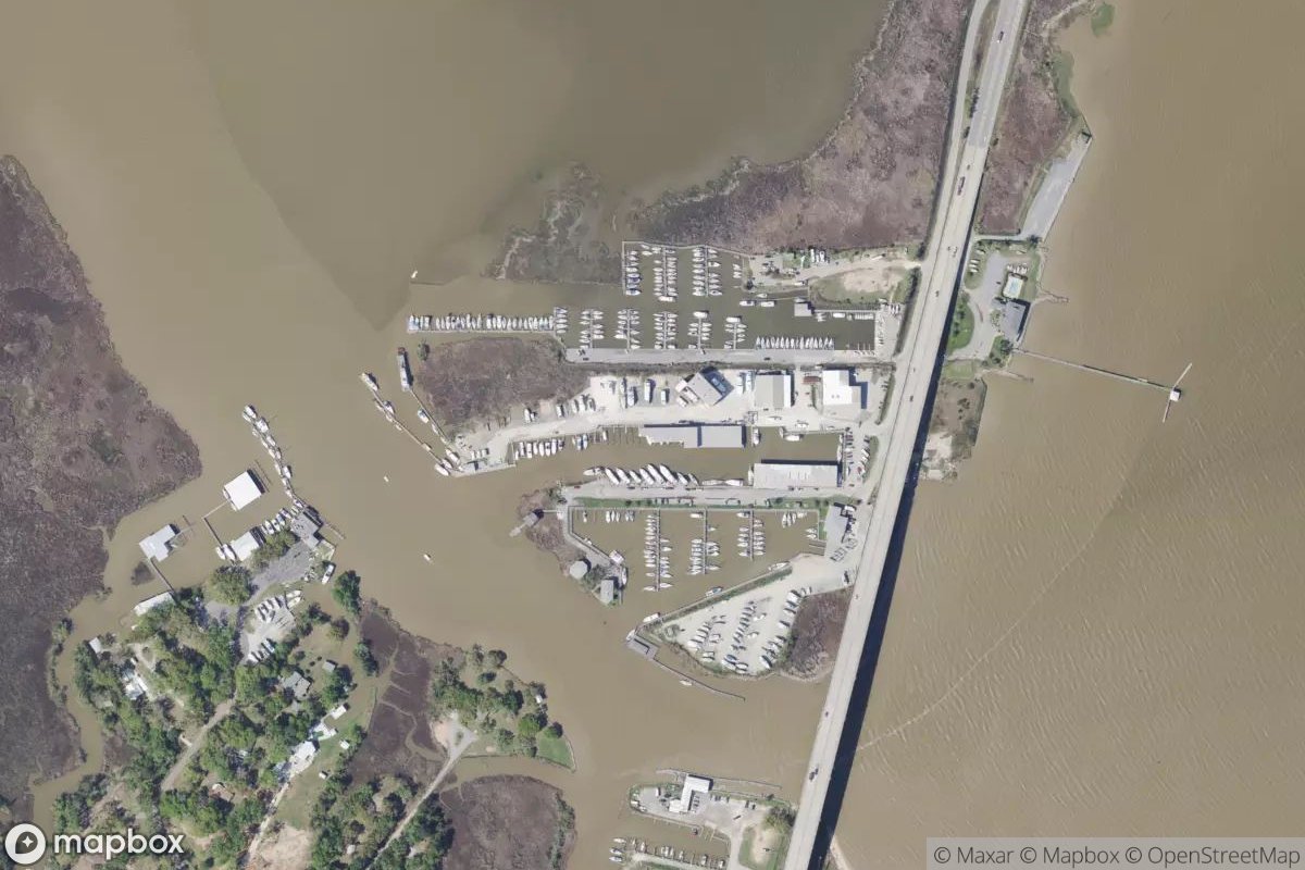 Satellite view of Dog River Marina & Boat Works