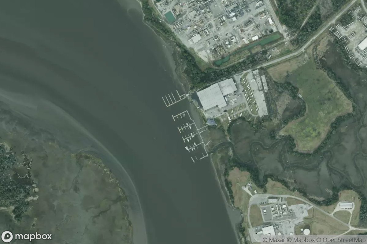 Satellite view of Dolphin Cove Marina