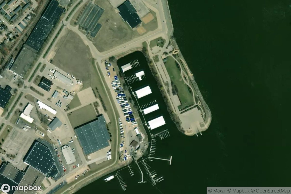 Satellite view of Dubuque Marina