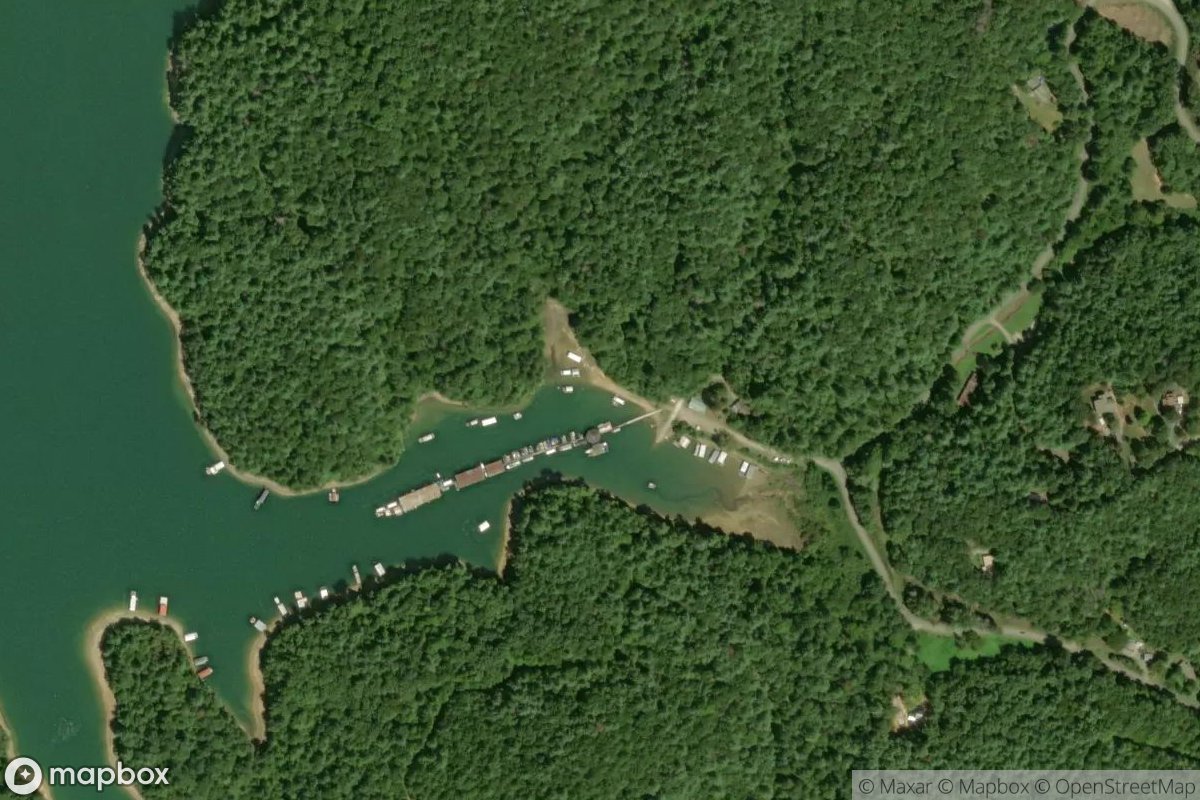 Satellite view of Dukes Hideaway Marina