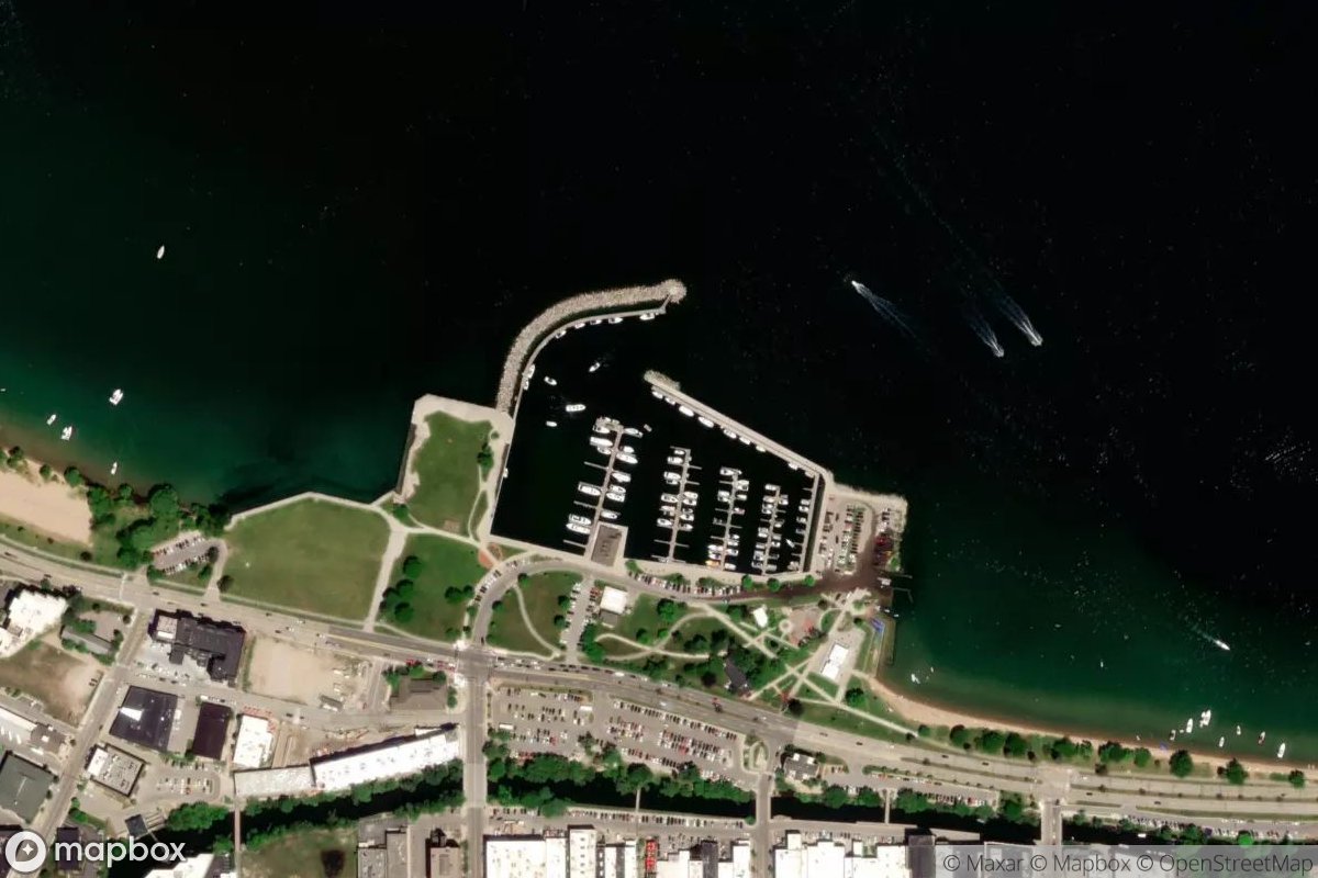 Satellite view of Duncan L. Clinch Marina