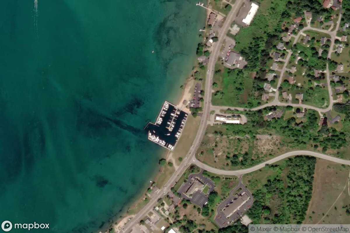 Satellite view of East Bay Harbor