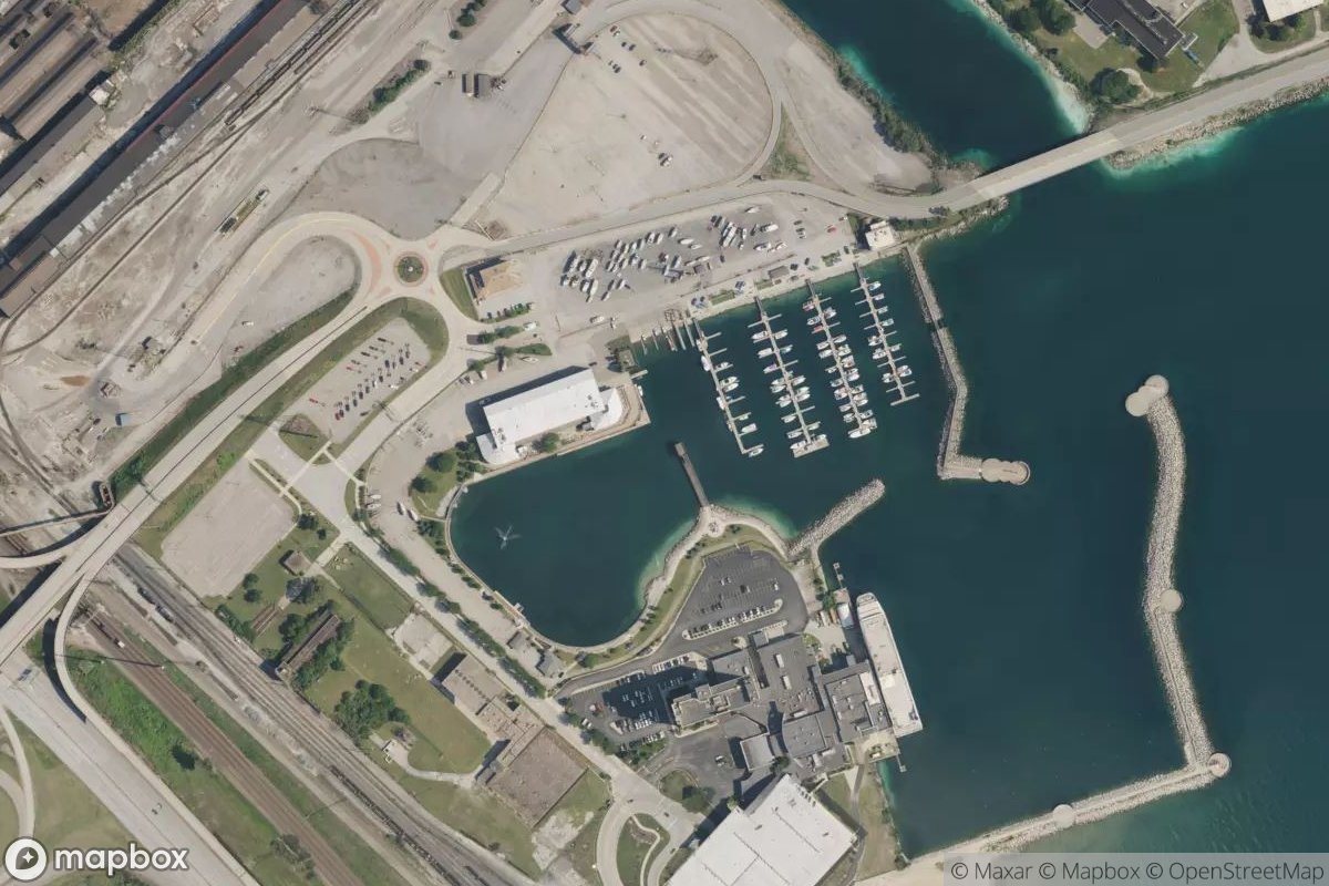 Satellite view of East Chicago Marina