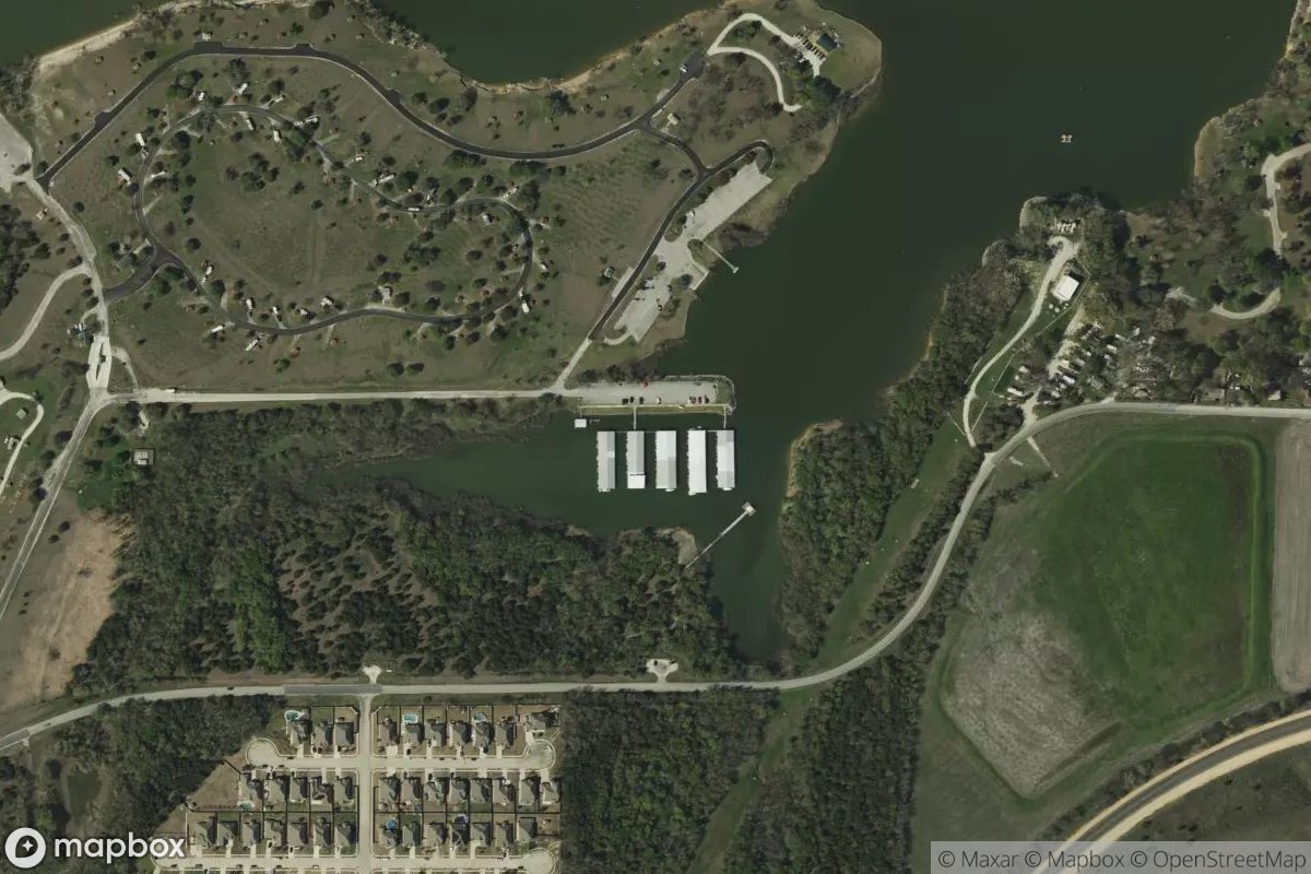 Satellite view of East Fork Harbor Marina