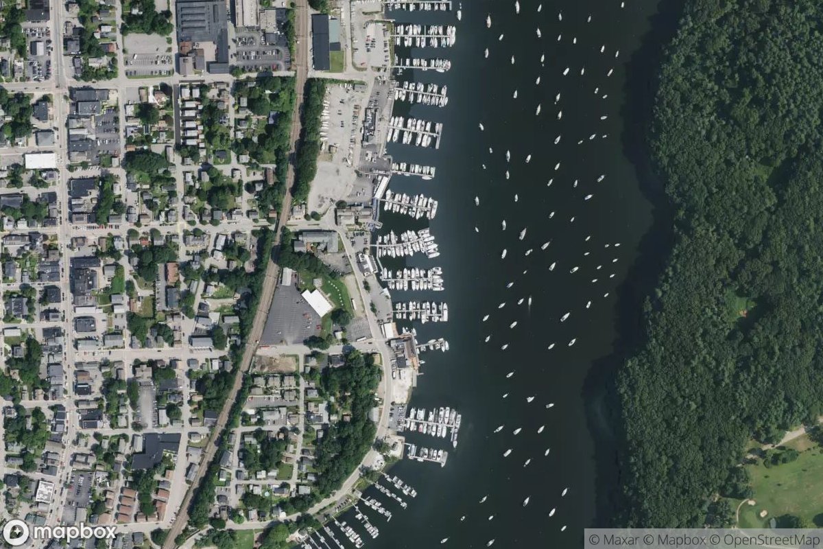 Satellite view of East Greenwich Marina