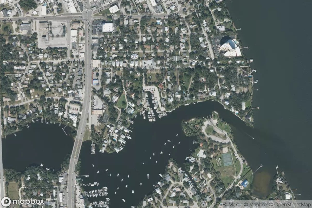 Satellite view of Eau Gallie Yacht Basin