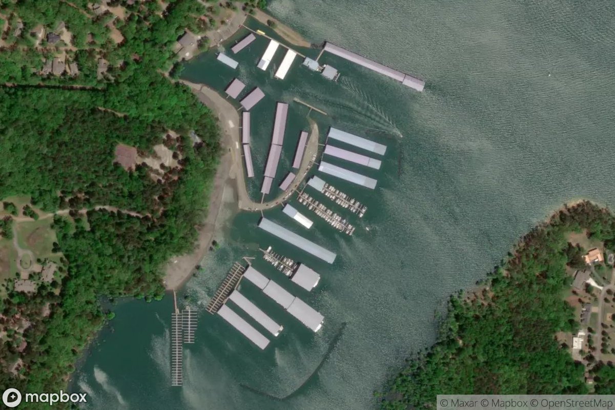 Satellite view of Eden Isle Marina