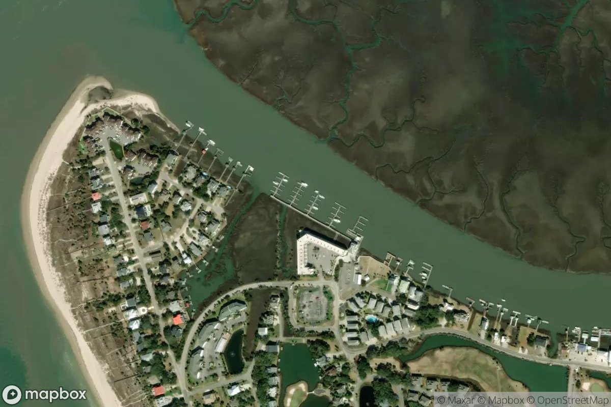 Satellite view of Edisto Marina
