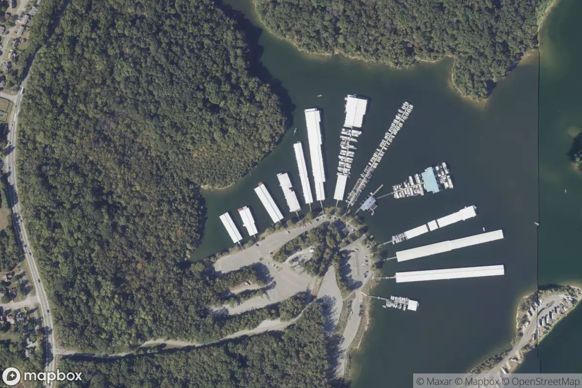 Satellite view of Elm Hill Marina