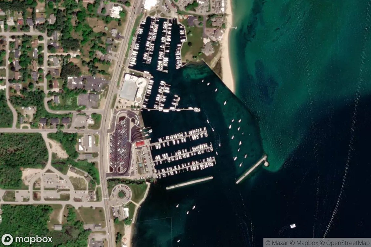 Satellite view of Elmwood Township Marina