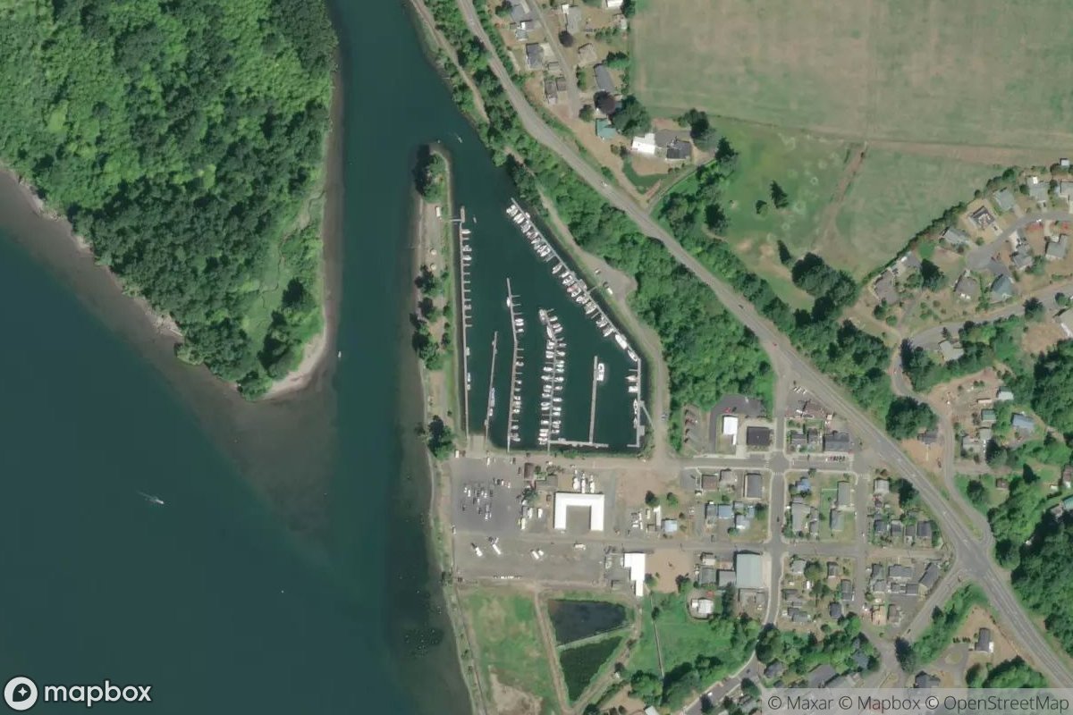 Satellite view of Elochoman Slough Marina
