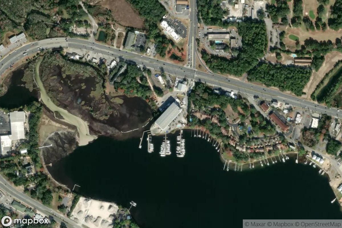 Satellite view of Emerald Coast Marina