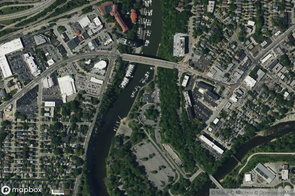 Satellite view of Emerald Necklace Marina