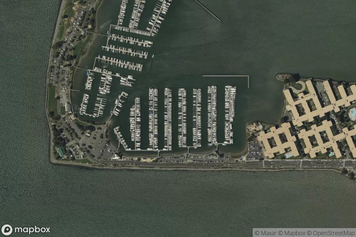 Satellite view of Emery Cove Yacht Harbor