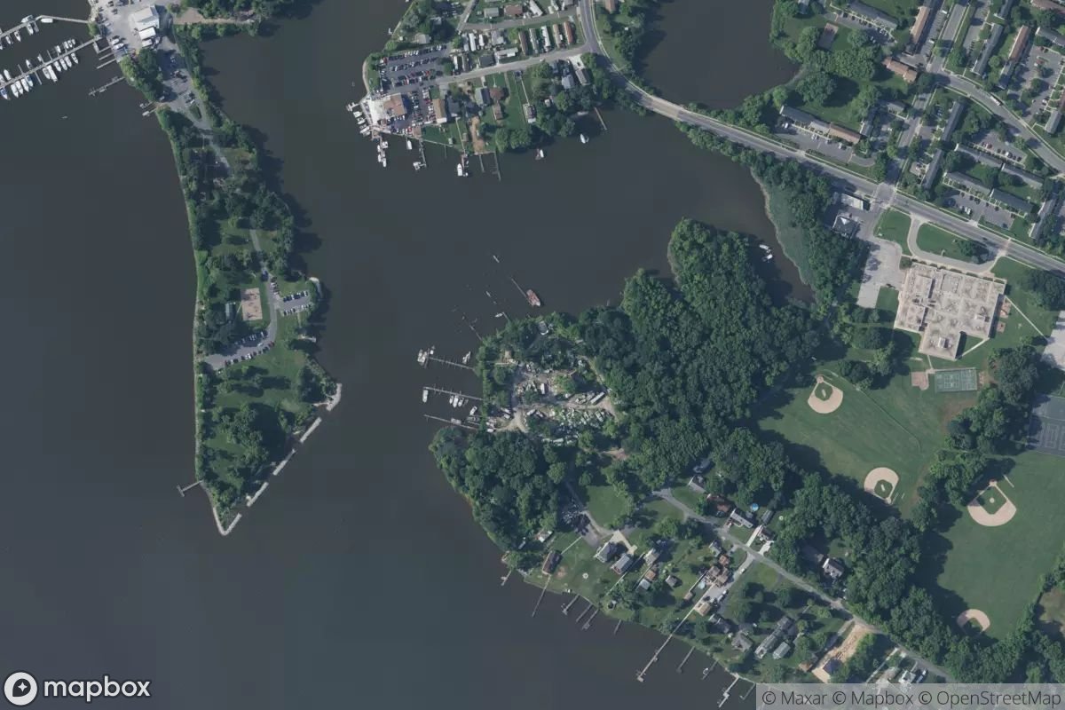 Satellite view of Essex Yacht Harbor Marina