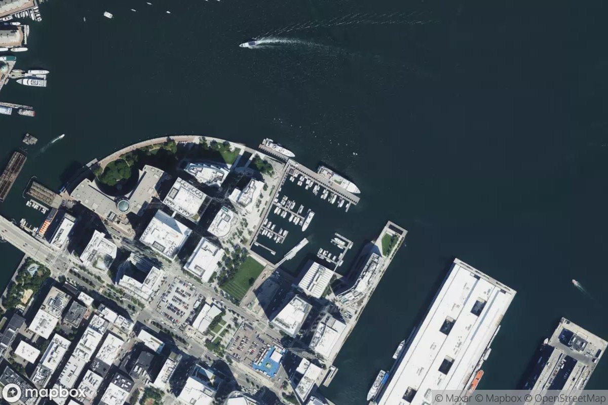 Satellite view of Fan Pier Marina