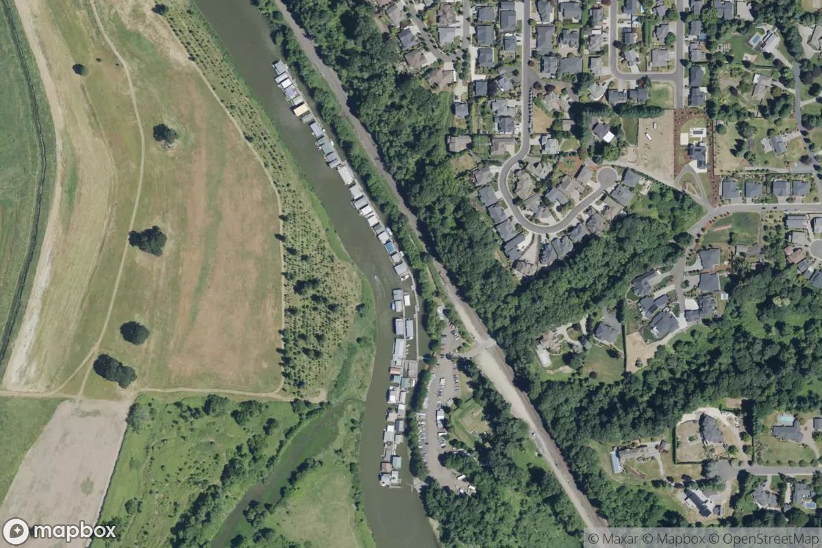 Satellite view of Felida Moorage and Marine Service