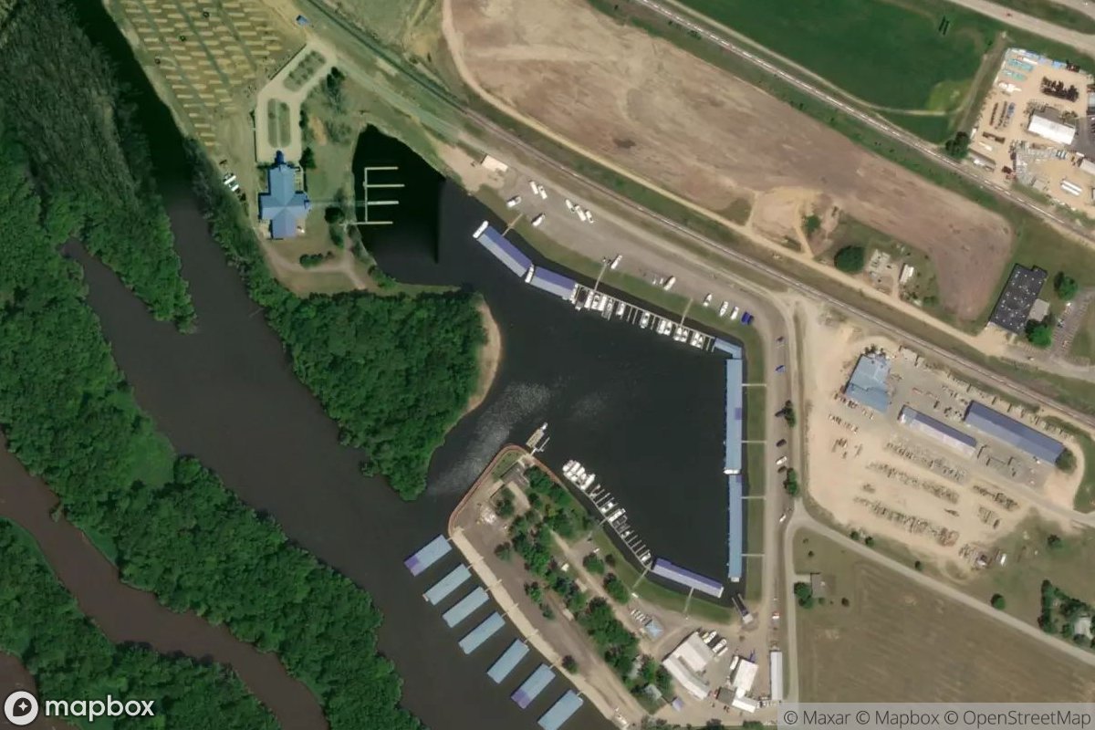 Satellite view of Fentress Lake Marina