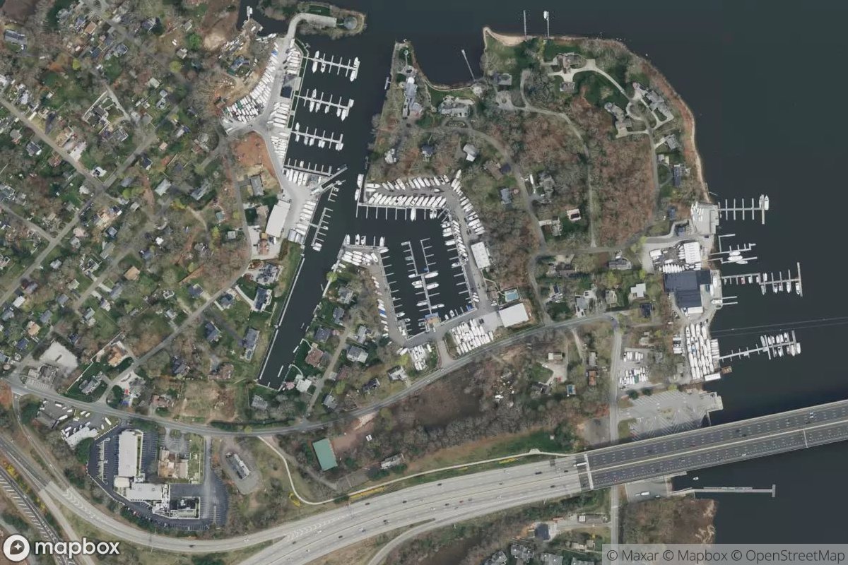 Satellite view of Ferry Point Marina