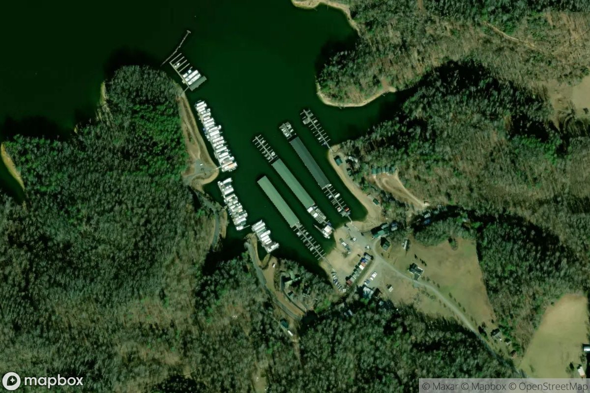 Satellite view of Fish Springs Marina