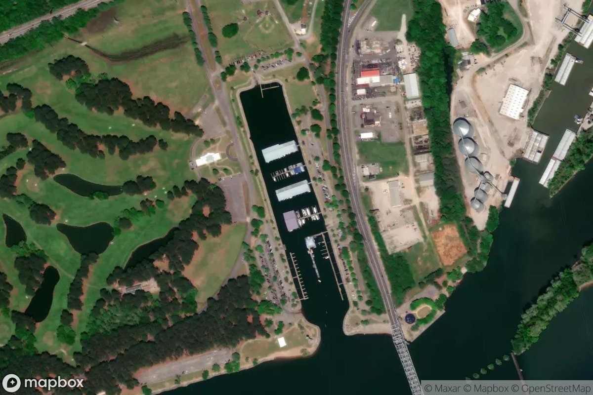 Satellite view of Florence Harbor Marina