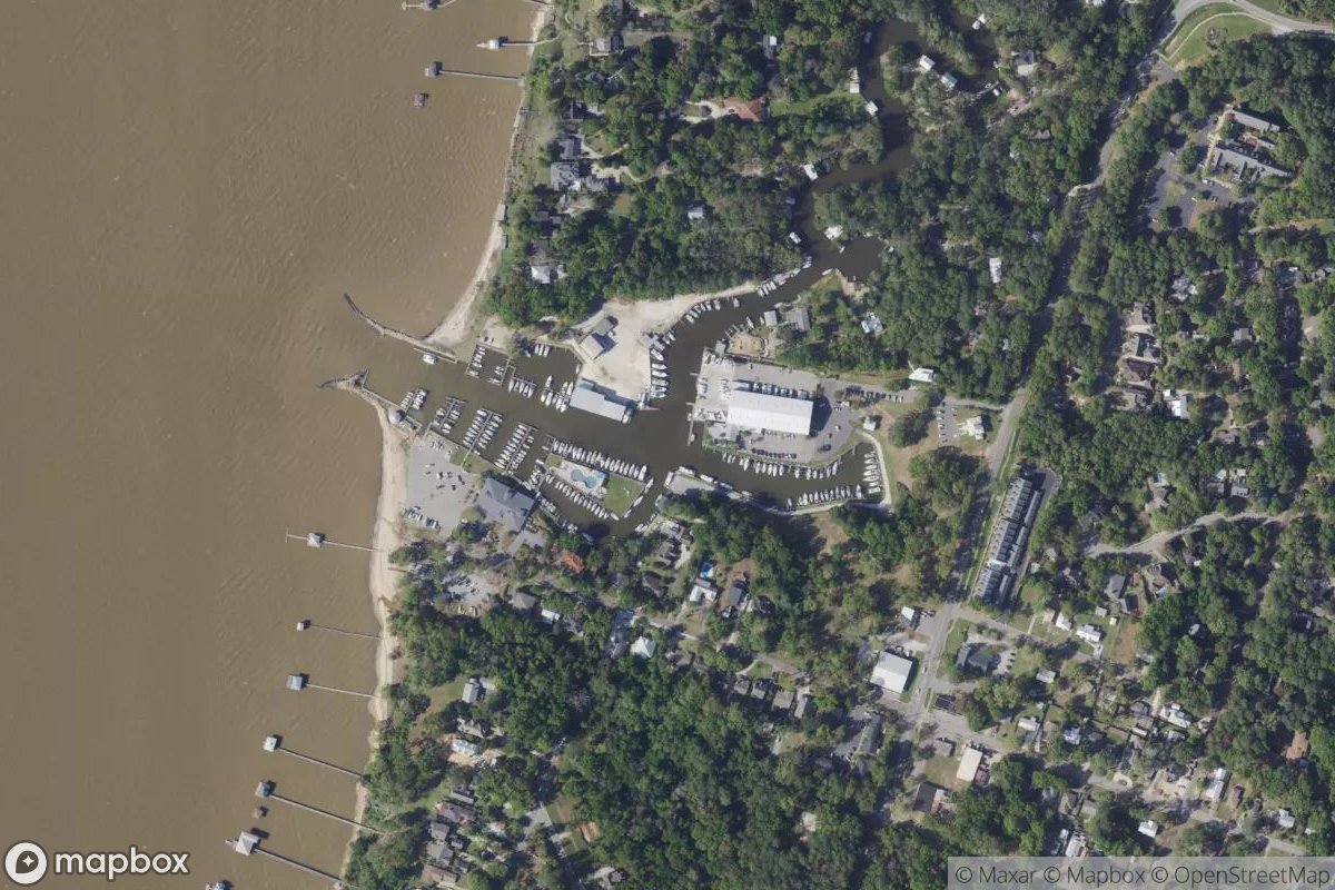 Satellite view of Fly Creek Marina