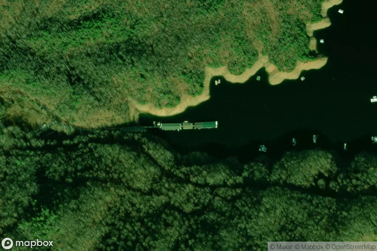 Satellite view of Fontana Lake Marina
