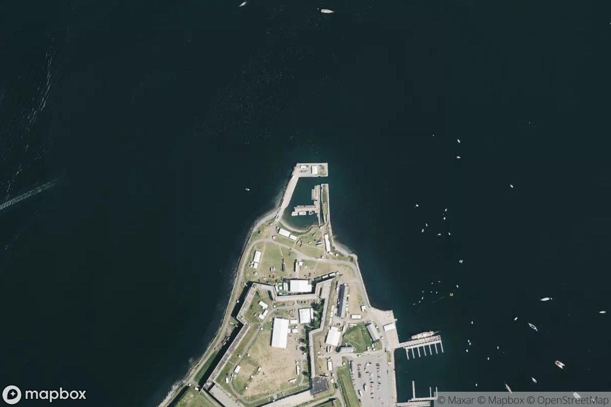 Satellite view of Fort Adams Marina