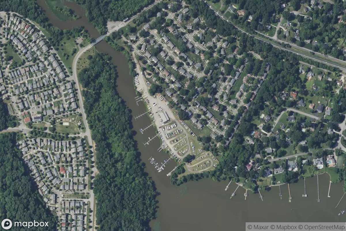 Satellite view of Fort Belvoir Marina