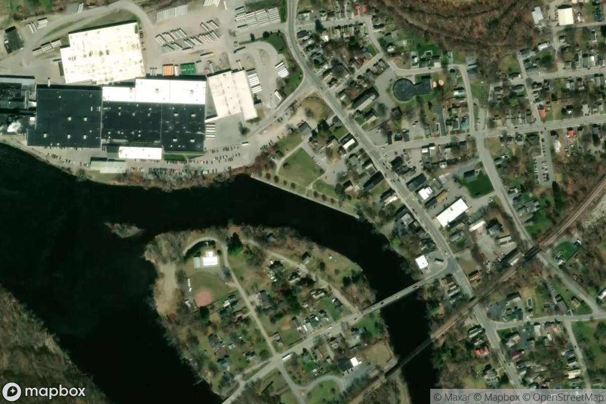 Satellite view of Fort Edward Yacht Basin