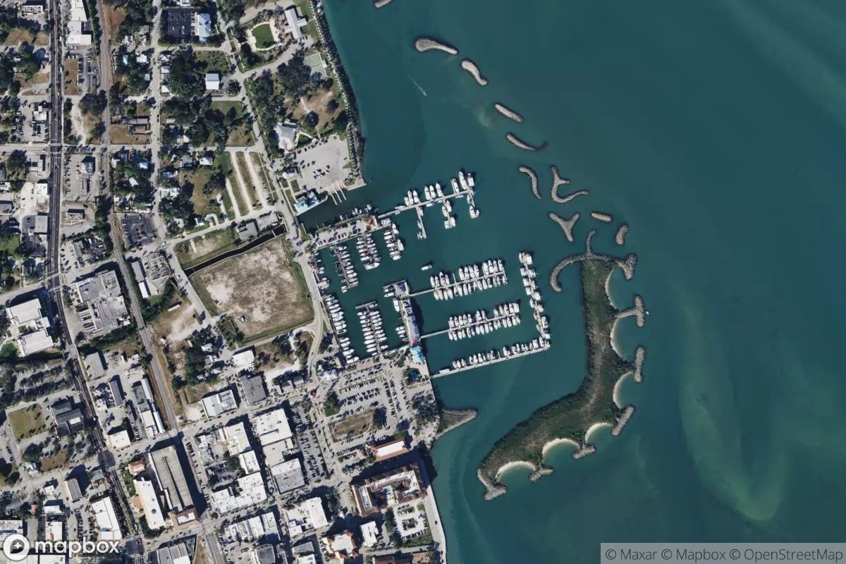 Satellite view of Fort Pierce City Marina