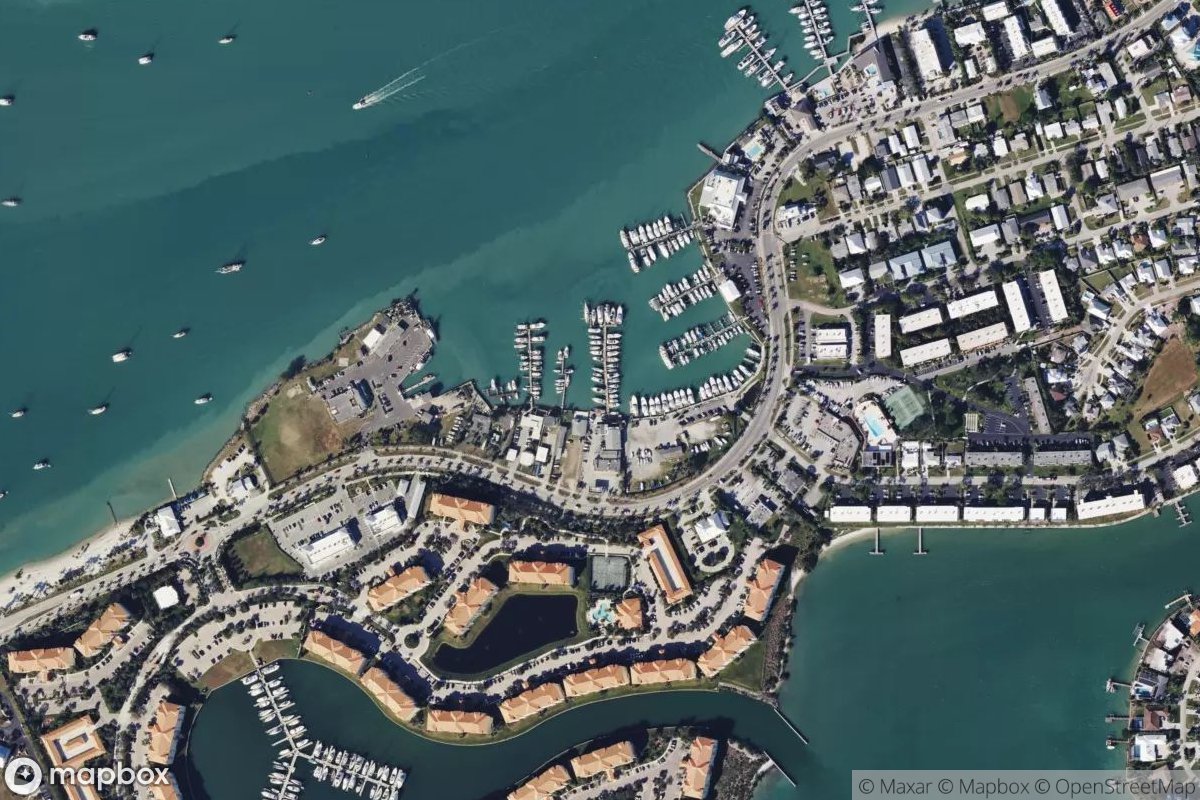 Satellite view of Fort Pierce Inlet Marina