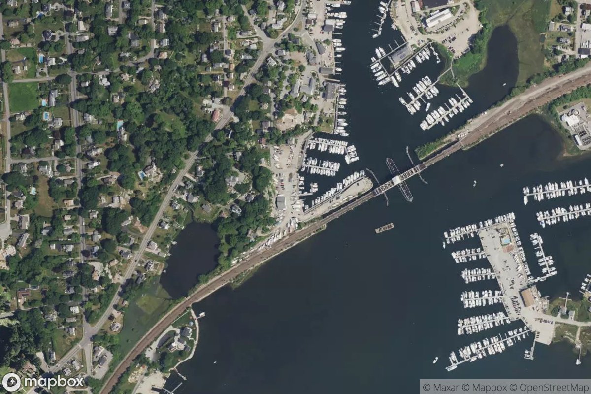 Satellite view of Fort Rachel Marina