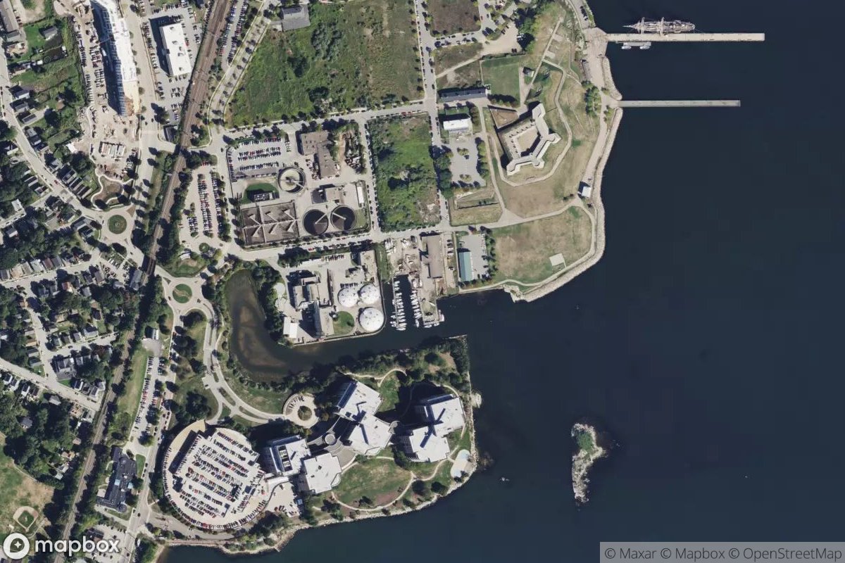 Satellite view of Fort Trumbull Marina