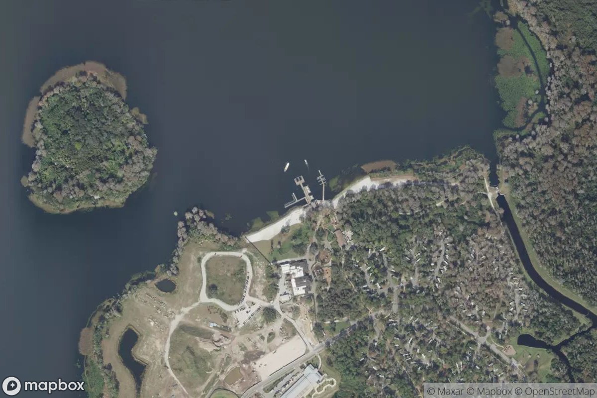 Satellite view of Fort Wilderness Marina