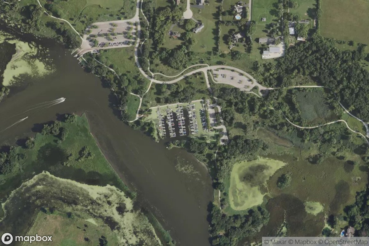 Satellite view of Fox River Marina