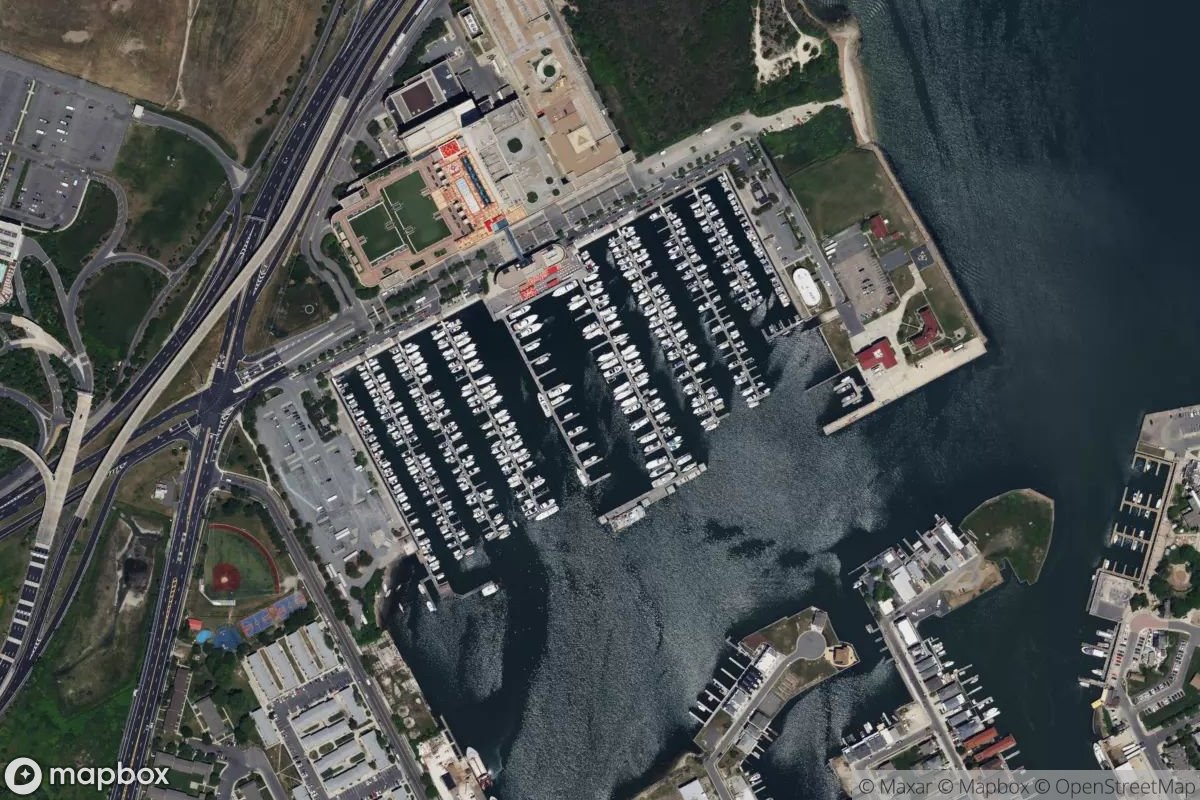 Satellite view of Frank S. Farley State Marina