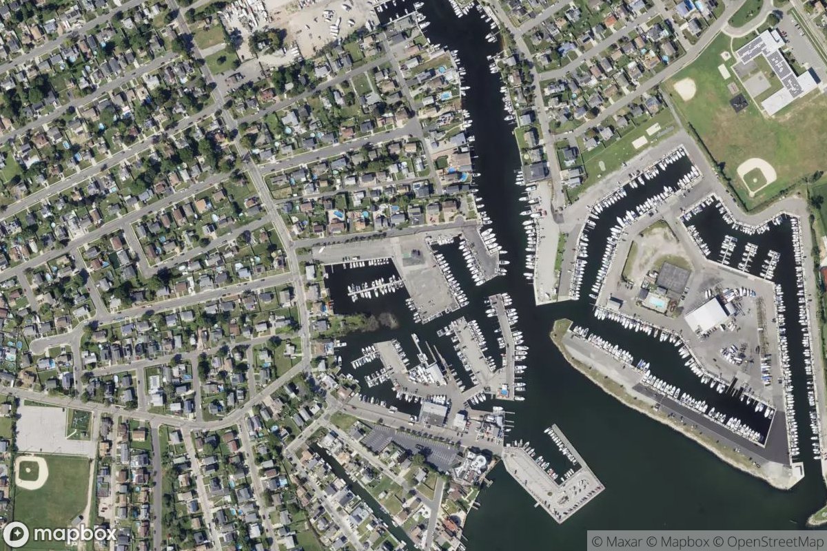 Satellite view of Freedom Boat Club Lindenhurst