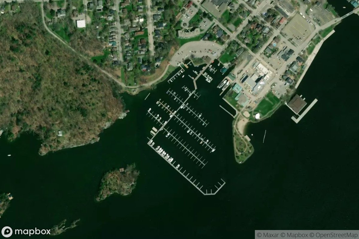 Satellite view of Gananoque Municipal Marina